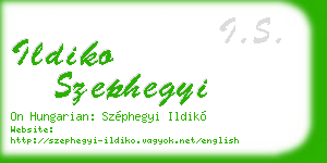 ildiko szephegyi business card