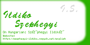 ildiko szephegyi business card